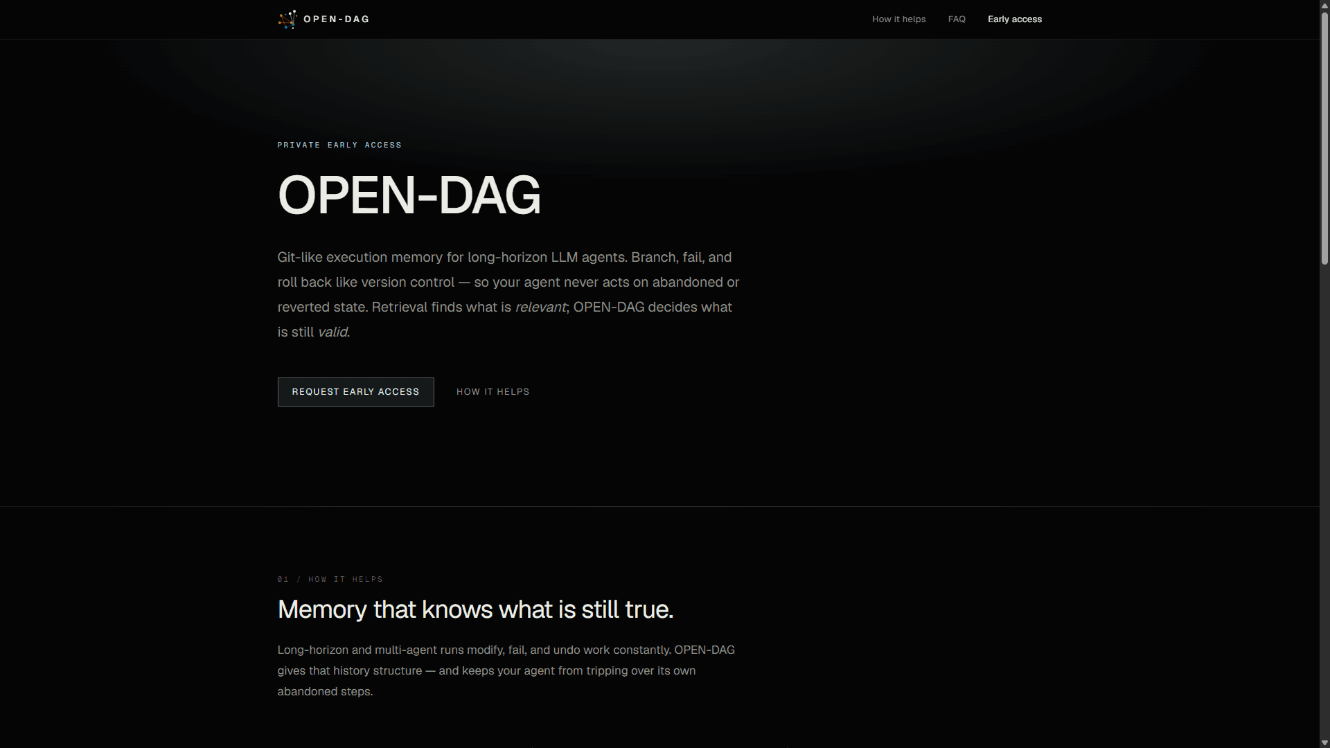 OPEN-DAG execution-validity memory homepage